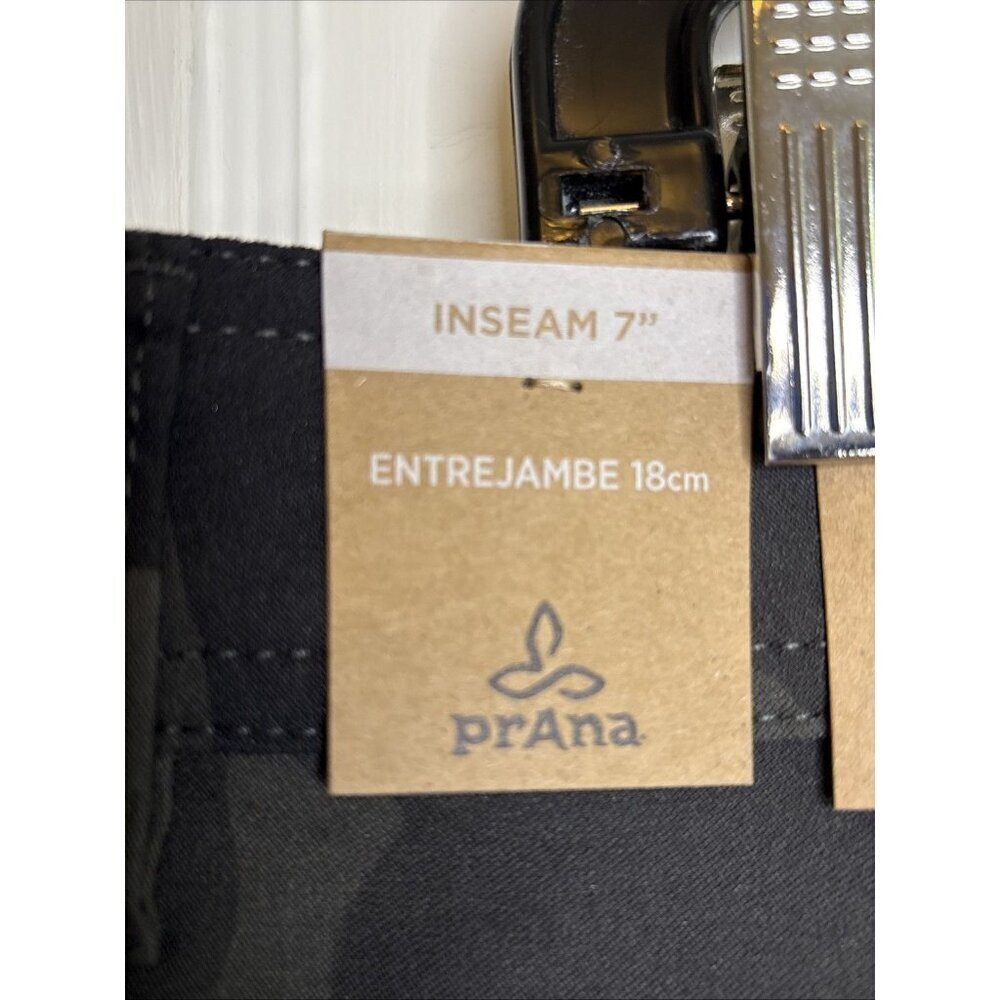 Prana Halle Short Plus II Charcoal Camo Womens 18W/07 Mid Rise Standard Trail - Picture 6 of 6